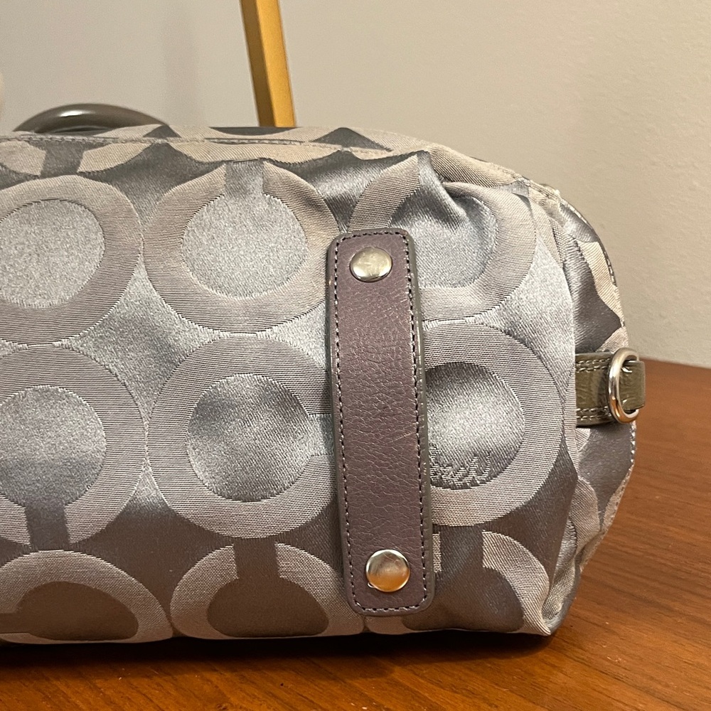 Coach Madison Op Art Dark Grey Sabrina Satchel - Picture 14 of 16